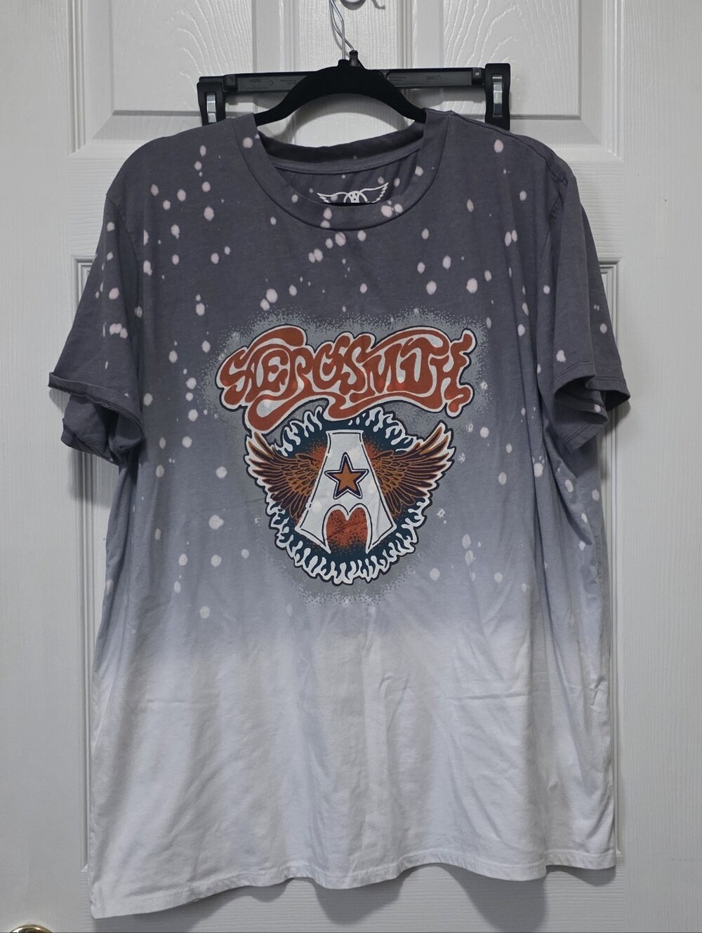 Aerosmith Graphic Short Sleeve Tee - Gray & White